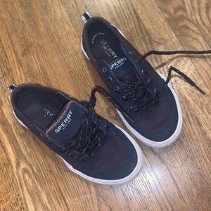 Sperry top sider boys navy blue canvas sneaker size 3 👟 - good condition